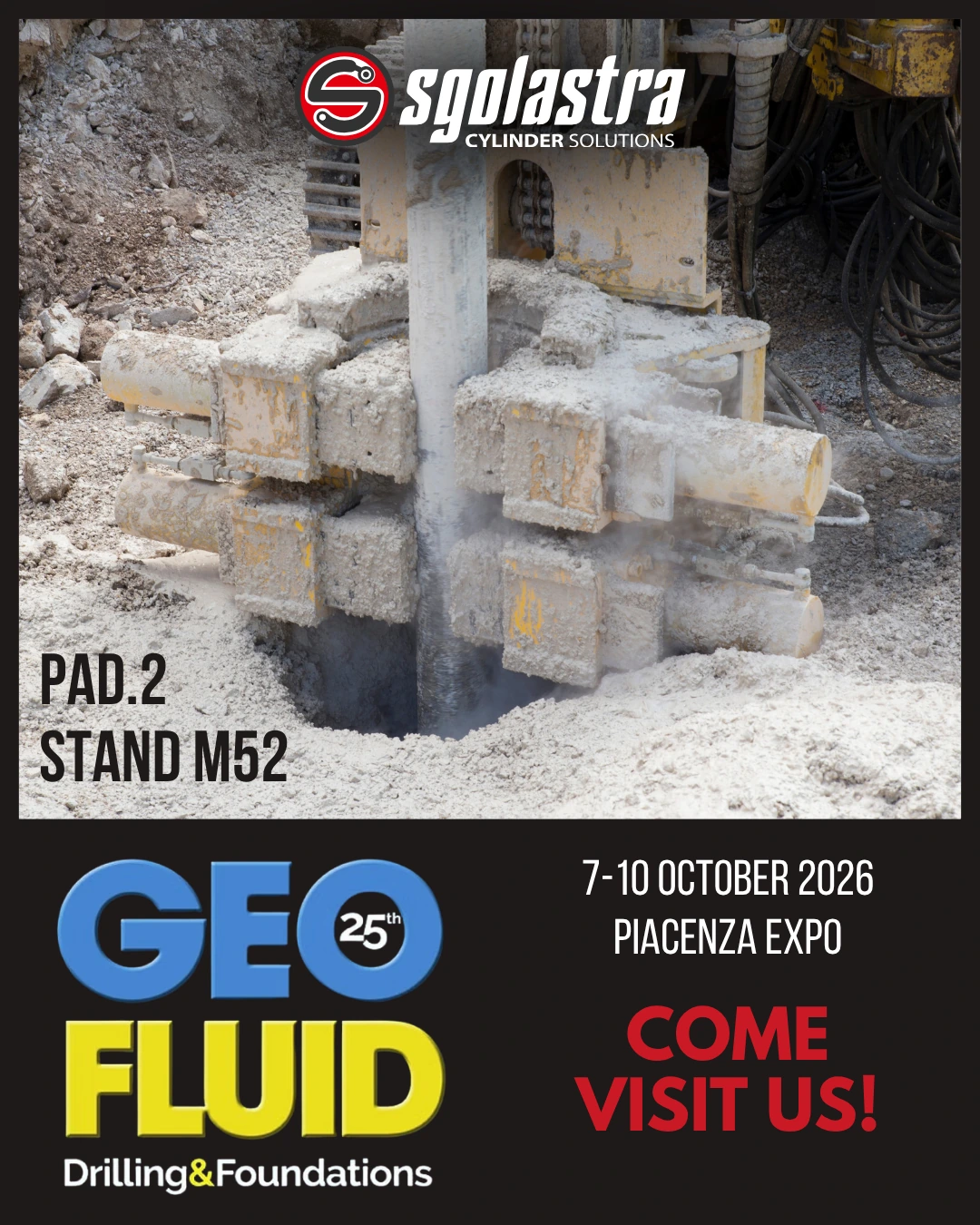 Invito Sgolastra a Geofluid 2026, Padiglione 2 Stand M52